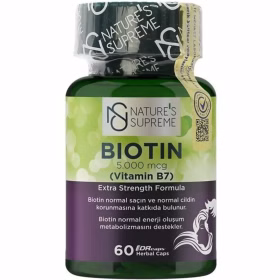 بیوتین 5000 میکروگرم نیچرز Natures Supreme
