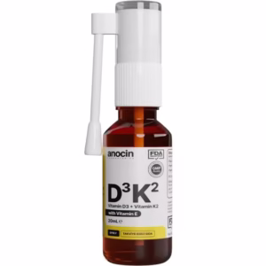 اسپری مکمل ویتامین D3 + K2 با ویتامین E آنوسین ‏anocin D₃K₂ Vitamin Spray (with Vitamin E)