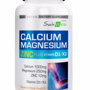 ویتامین کلسیم منیزیم روی روی D3  U0026K2 حاوی 100 قرص برند Suda Vitamin ( ویتامین در آب )