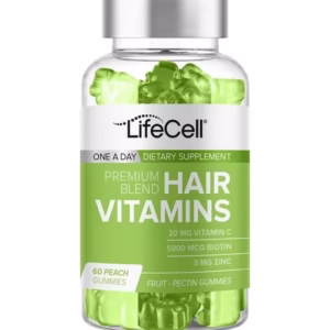 پاستیل 60 عددی ویتامین مو Lifecell Hair Vitamins | لایف سل ـ کمپلکس تقویت ریشه ، ضد ریزش و سفیدی مو
