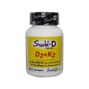 مکمل غذایی سودا ویتامین سودا-دی دی۳+کی۲، ۶۰ کپسولSUDA VİTAMİN Suda Vitamin Suda-D D3+K2 Takviye Edici Gıda 60 Kapsül