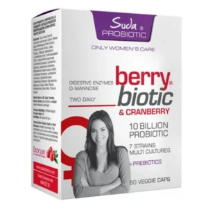 کپسول‌های پروبیوتیک بری‌بیوتیک کرنبری در آب حاوی ویتامین - ۶۰ کپسولSuda Vitamin Containing Probiotic Berrybiotic Cranberry 60 capsules
