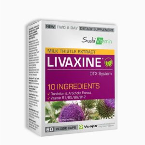کپسول لیواکسین، عصاره خار مریم، 60 عدد سودا ویتامین Suda Vitamin Milk Thistle Extract Livaxine 60 capsules