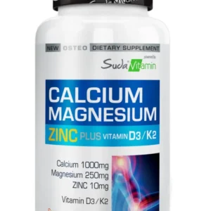 ویتامین کلسیم منیزیم روی روی D3 \ U0026K2 حاوی 100 قرصSuda Vitamin Calcium Magnesium Zinc Plus
