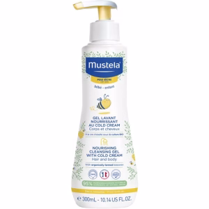 شامپو سر و بدن کلد کرم با موم زنبور عسل موستلا MustelaNourishing Cleansing Gel With Cold Cream (300 ml)