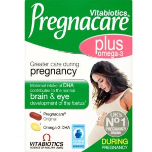 مولتی ویتامین مخصوص بانوان های باردار 19 ویتامین مینرال همراه اومگا 3 پلاس Vitabiotics Pregnacare omega 3 plus 19 vitamins minerals DHA&EPA