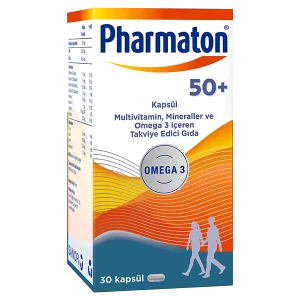 مولتی ویتامین فارماتون اصل آلمانی شرکت sonafi 30تایی +50 همرا با اومگا برای سالمندان  Pharmaton multivitamin +50