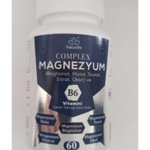 منیزیم کمپلکس 60 تایی نیچرلایفNaturlife Magnezyum Complex B6 Vitamin 60 Tablet